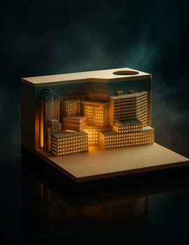 City night 3D Memo Pad