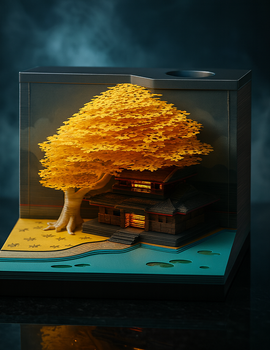 Tree of Life House 3D Memo Pad