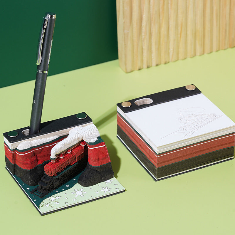 Christmas Train 3D Memo Pad