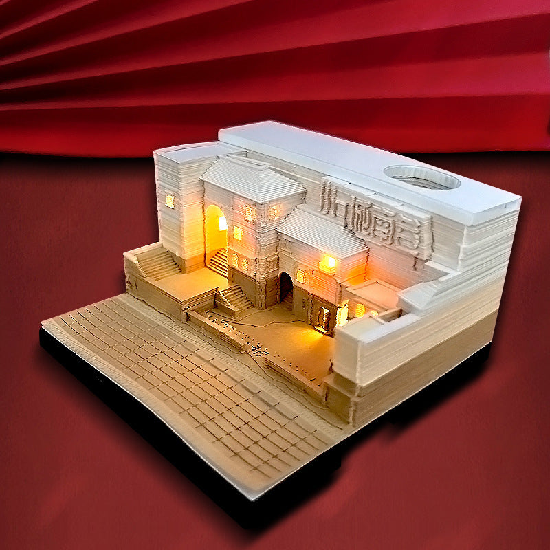 Paper House With Lights 3D Memo Pad