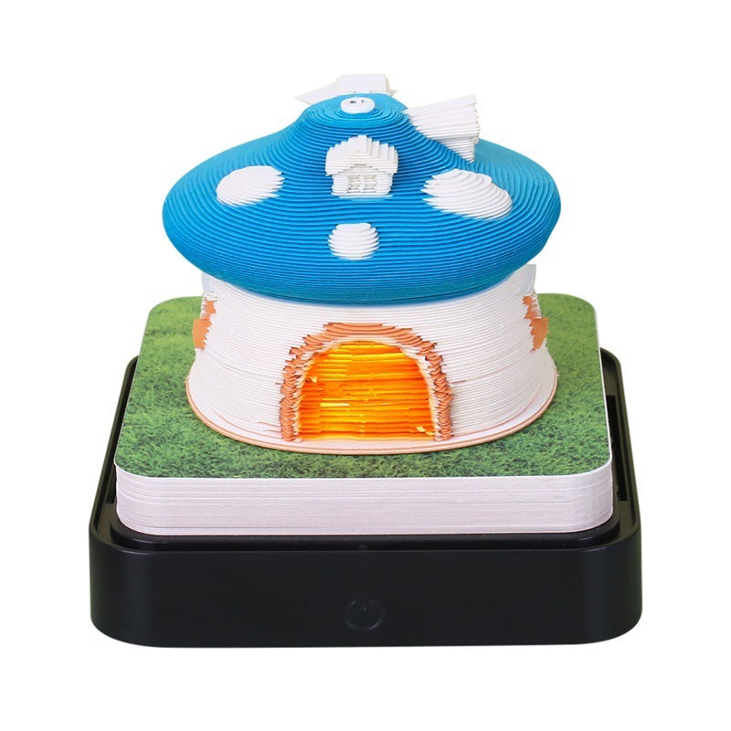 Mushroom House 3D Memo Pad