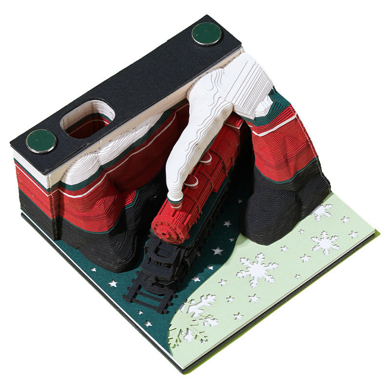 Christmas Train 3D Memo Pad