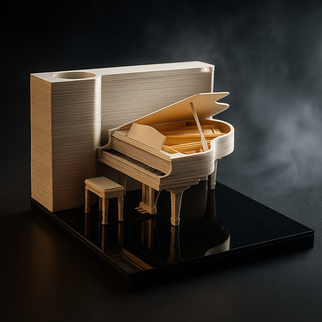 Piano 3D Memo Pad