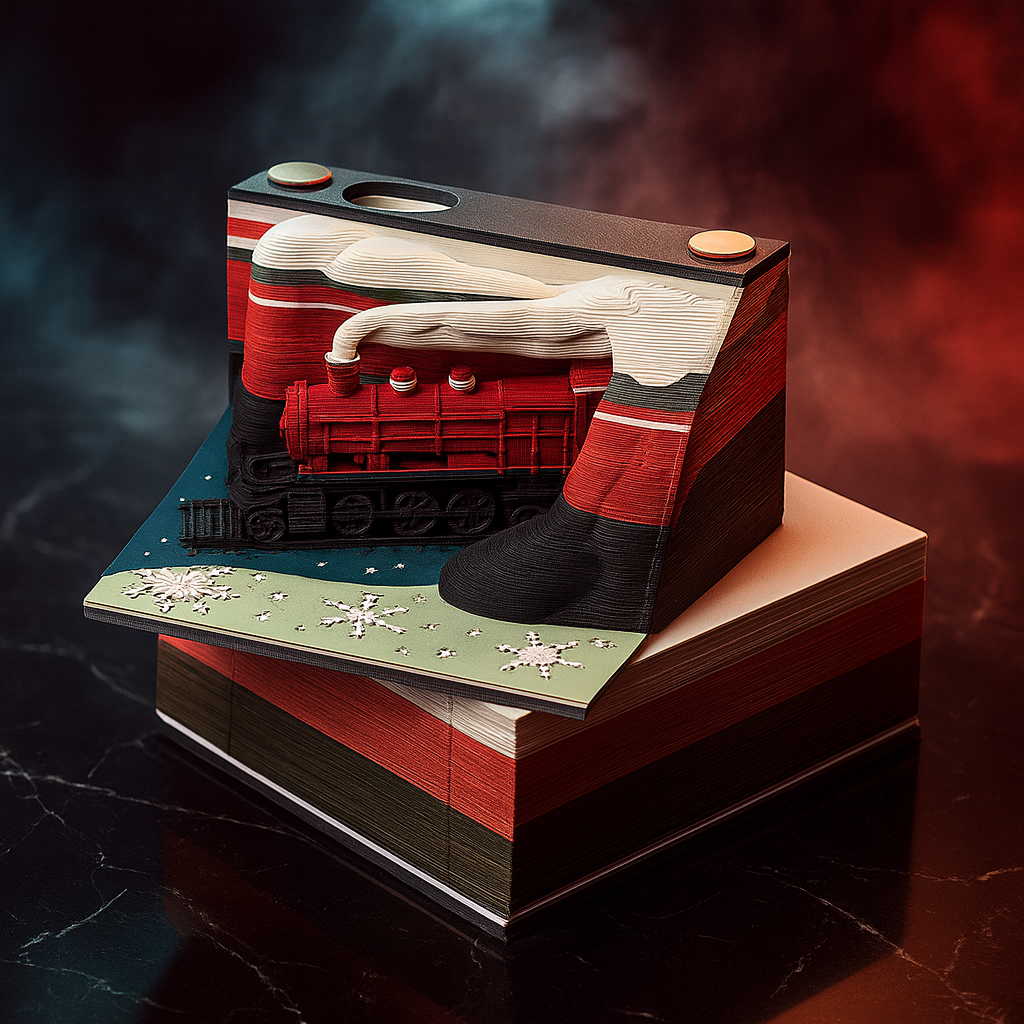 Christmas Train 3D Memo Pad