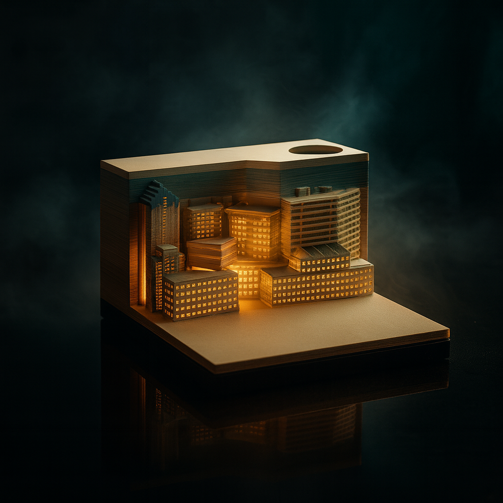City night 3D Memo Pad