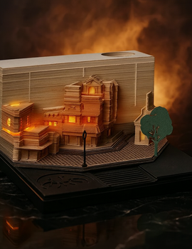 City with lights 3D Memo Pad (2026 Calendar)