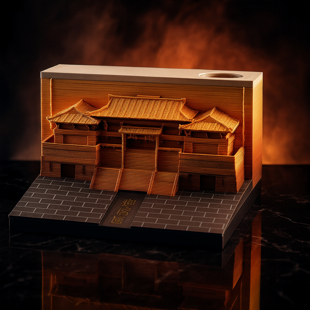 East Asian Temple 3D Memo Pad