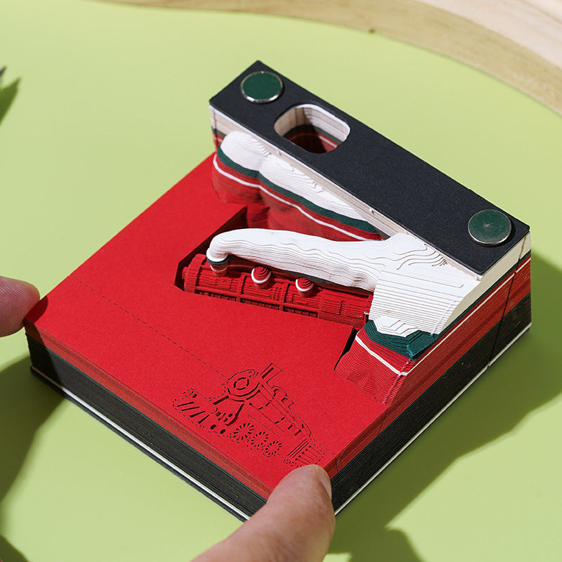 Christmas Train 3D Memo Pad