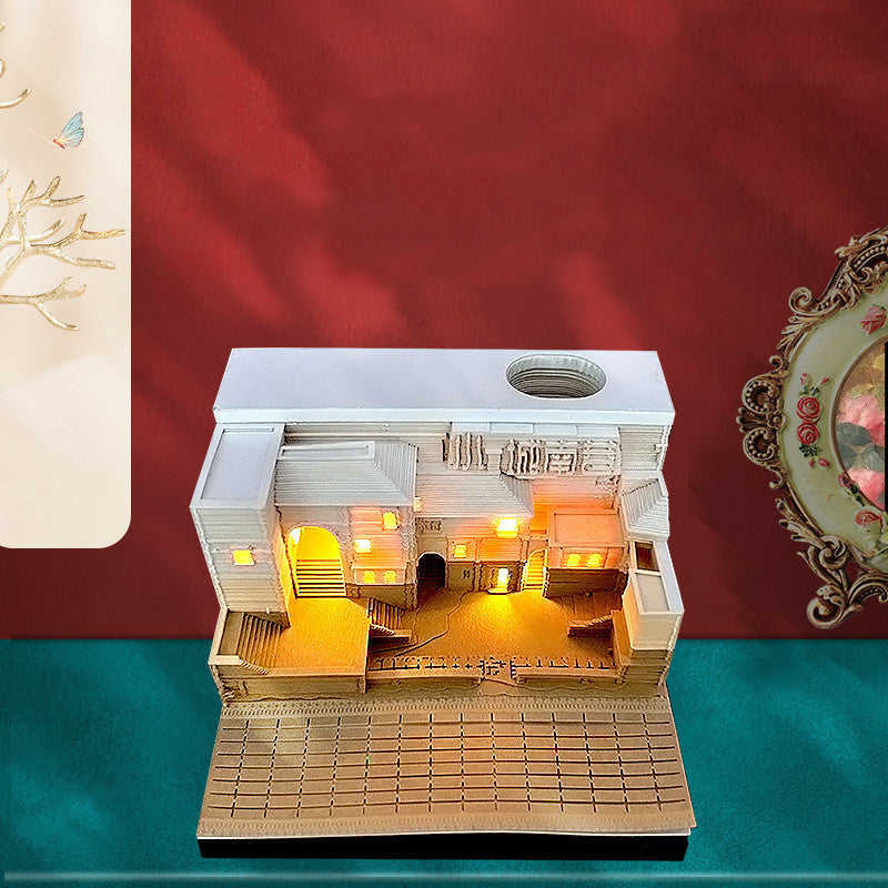 Paper House With Lights 3D Memo Pad