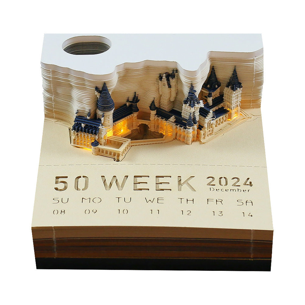 City with lights 3D Memo Pad (2026 Calendar)