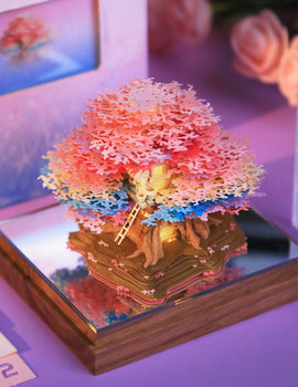 Cherry Blossom Tree House 3D Memo Pad
