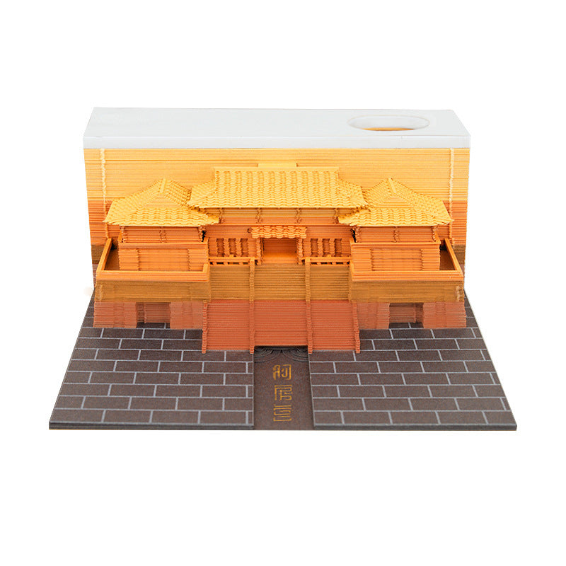 East Asian Temple 3D Memo Pad