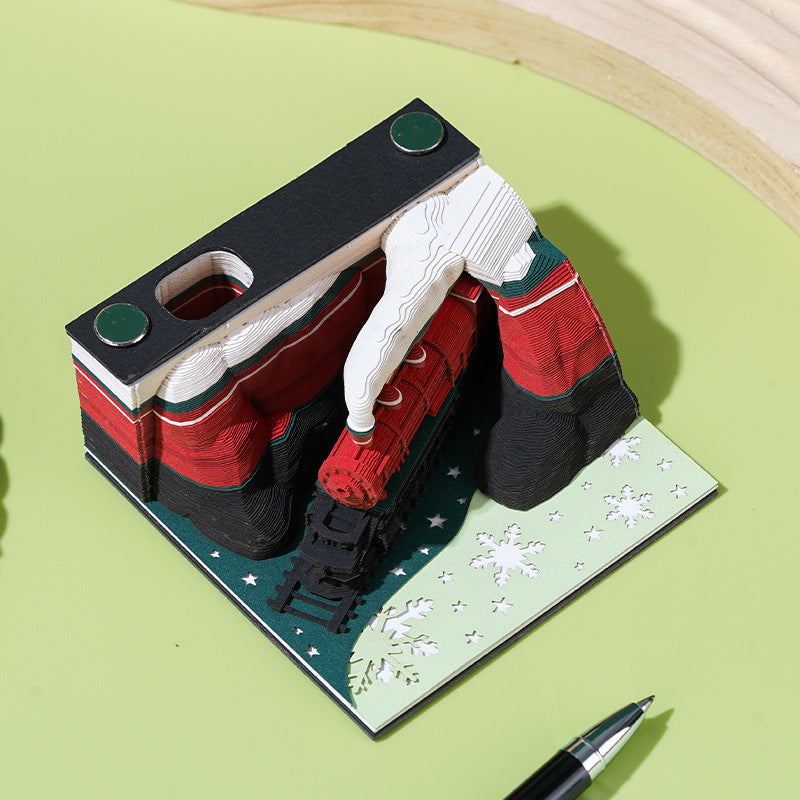 Christmas Train 3D Memo Pad