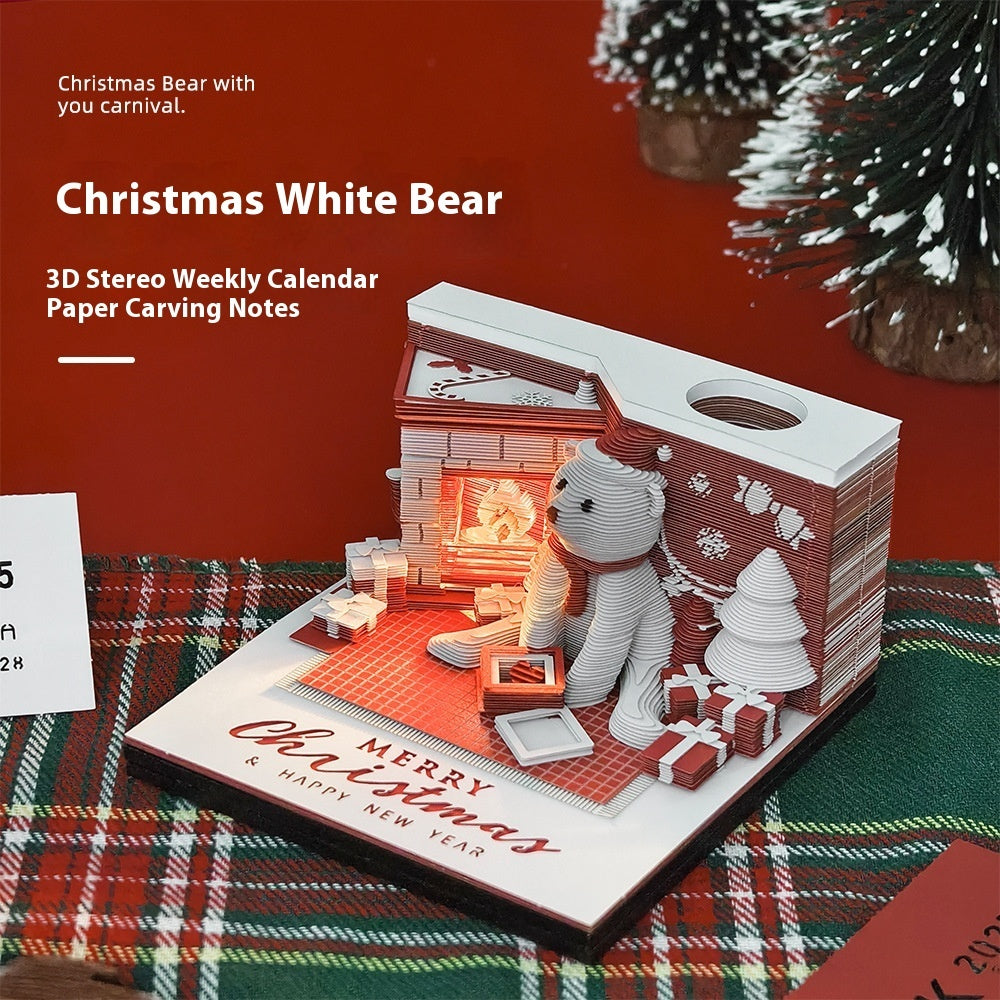 Christmas Gift  3D Memo Pad (2026 Calendar)