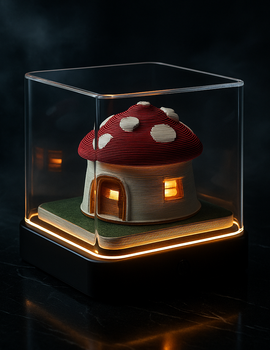 Mushroom House 3D Memo Pad