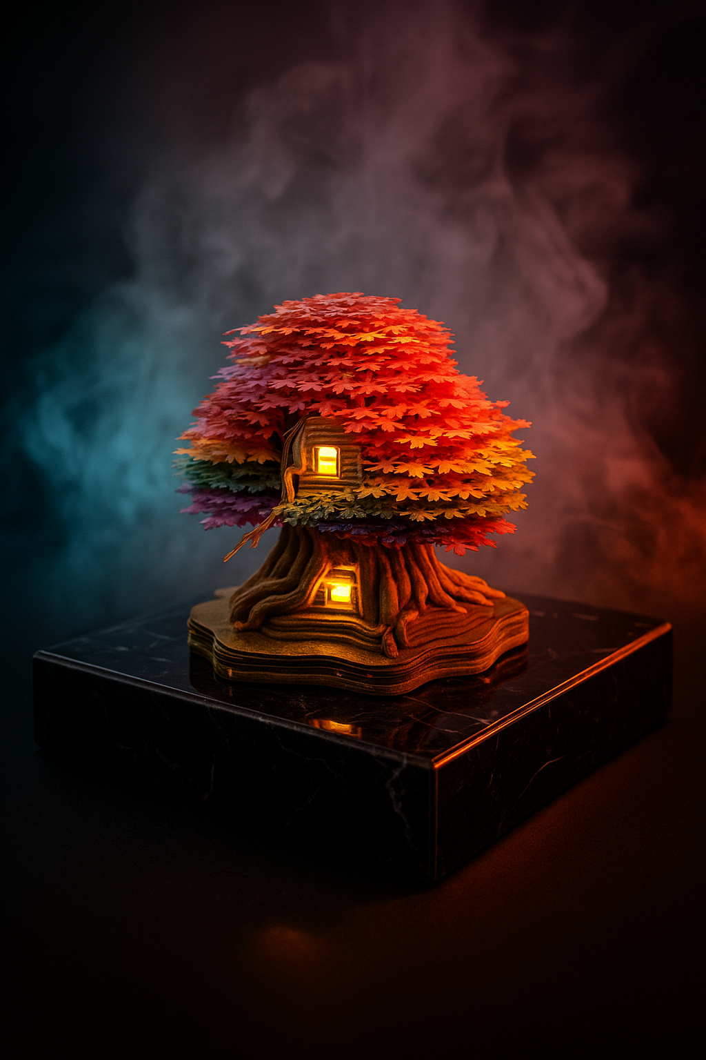 Cherry Blossom Tree House 3D Memo Pad