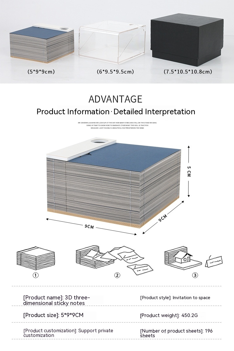 Dimension Desk – 3D Stereo Calendar Memo Pad - Image 9