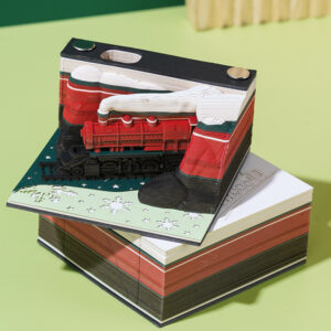 Holiday Christmas Train 3D Memo Pad Ornament