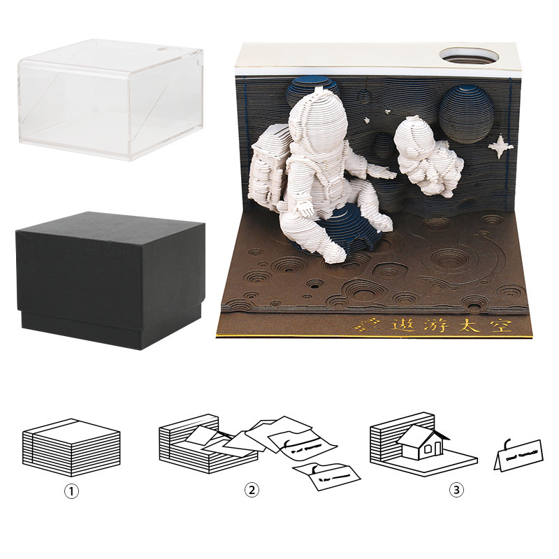 Dimension Desk – 3D Stereo Calendar Memo Pad - Image 3