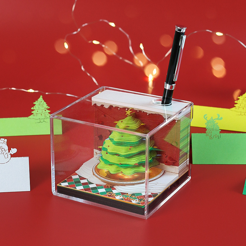 Evergreen Desk – Christmas Tree 3D Memo Pad - Image 2