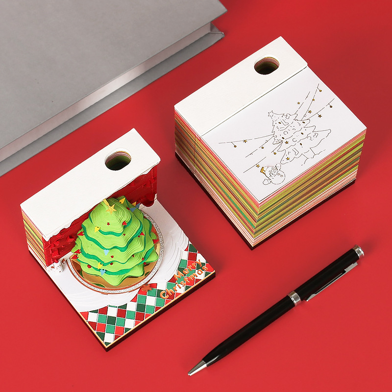 Evergreen Desk – Christmas Tree 3D Memo Pad - Image 4